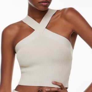 NWT Aritzia Babaton Sculpt Knit Cross Crop